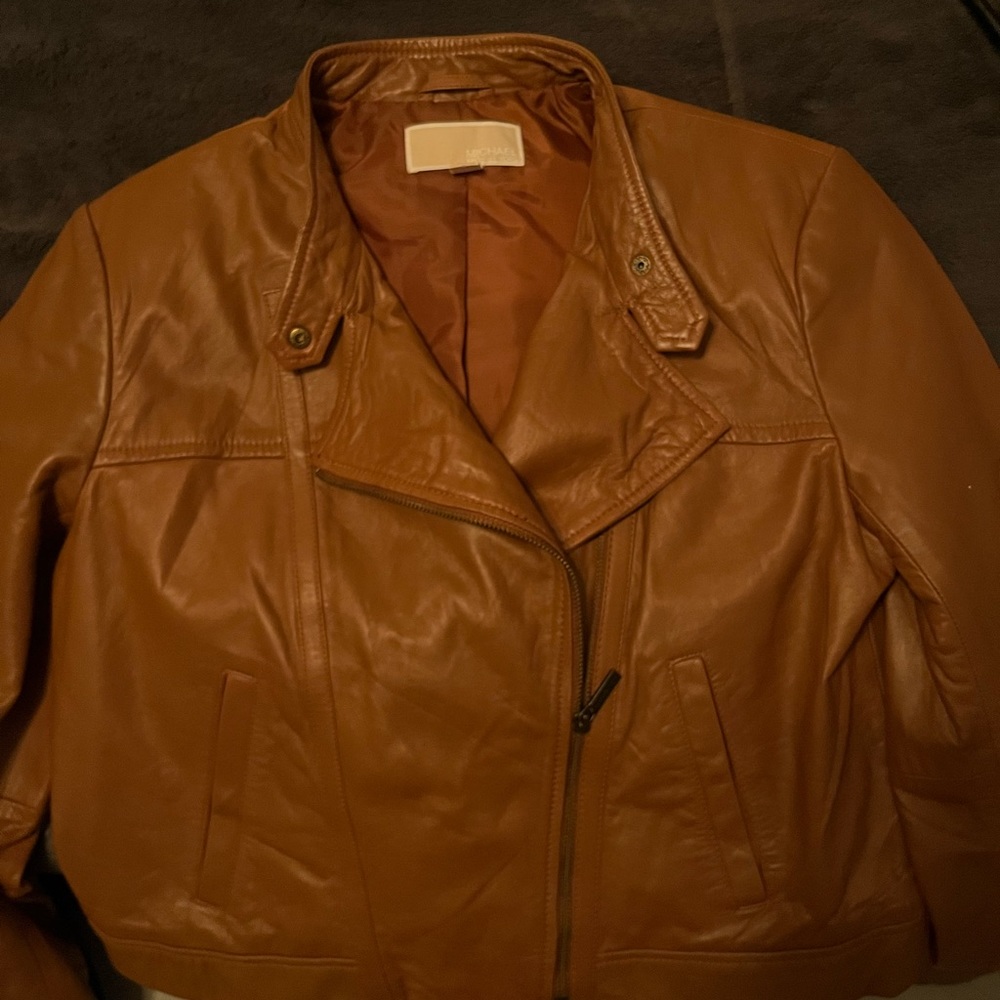 Michael Kors leather jacket L